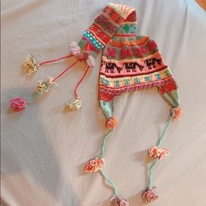 Peruvian wool hand-made knit hat